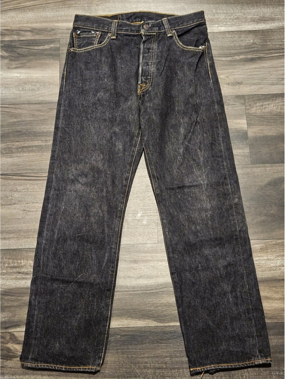 Levis 501 Jeans Mens 31x30 Button Fly Straight Leg Dark Denim
